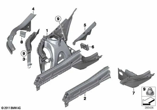 Soporte del motor delantero derecho para BMW F25, F26 (OEM 41117267022). Original BMW