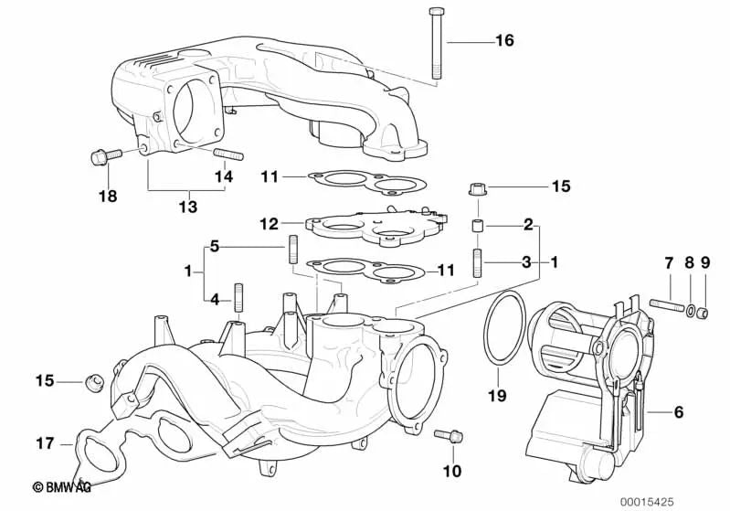 Brida para BMW Serie 3 E36 (OEM 11611247752). Original BMW