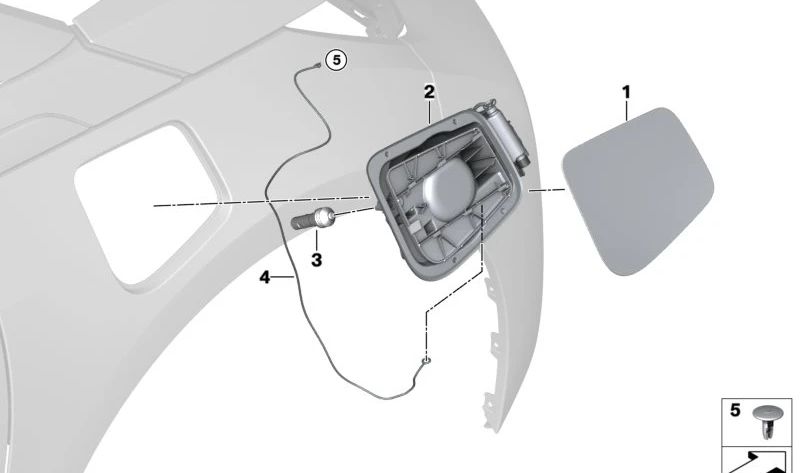 Copertura di protezione per porta di carico OEM 51177335742 per BMW I3 (I01). BMW originale.