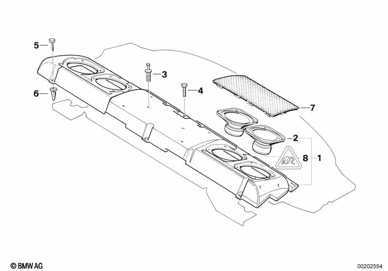 Pin housing for BMW E38 (OEM 61138352323). Original BMW.