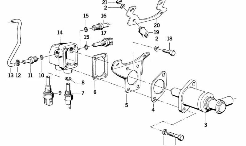 Soporte para BMW E12, E24 (OEM 11531256502). Original BMW