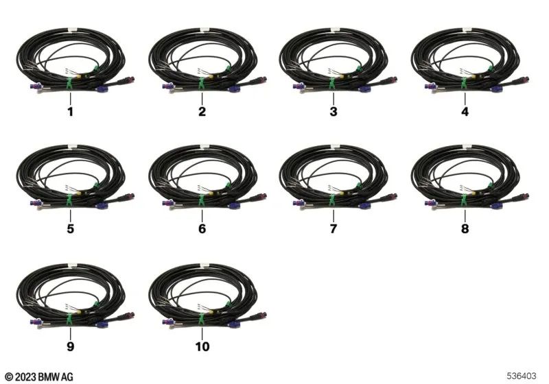 Cable HSD para Espejo Interior para BMW F40, F44, F45, F46, F30, F31, F90, G30, G31, G11, G12, F39 (OEM 61119374878). Original BMW.