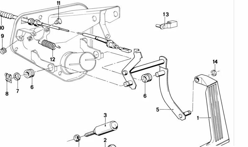 Cable Bowden para BMW Serie 3 E21 (OEM 35411152684). Original BMW