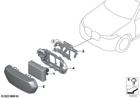 Sensor de radar frontal de largo alcance para BMW Serie 2 U06, Serie 5 G60, Serie 7 G70, i I20, X1 U11 U12, X5 F95N G05N G18N, X6 F96N G06N, X7 G07N, XM G09 (OEM 66315A8A328). Original BMW