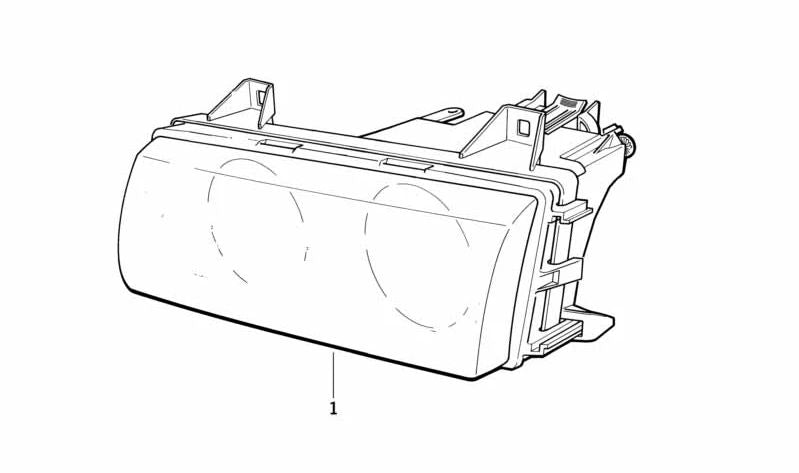 Faro derecho para BMW Serie 3 E36 (OEM 63128353544). Original BMW