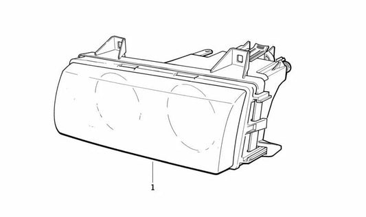 Faro derecho para BMW Serie 3 E36 (OEM 63128353544). Original BMW