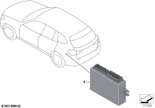 Dispositivo de control para autoridades para BMW F46, F30, G30, F48, G01 (OEM 61358071814). Original BMW