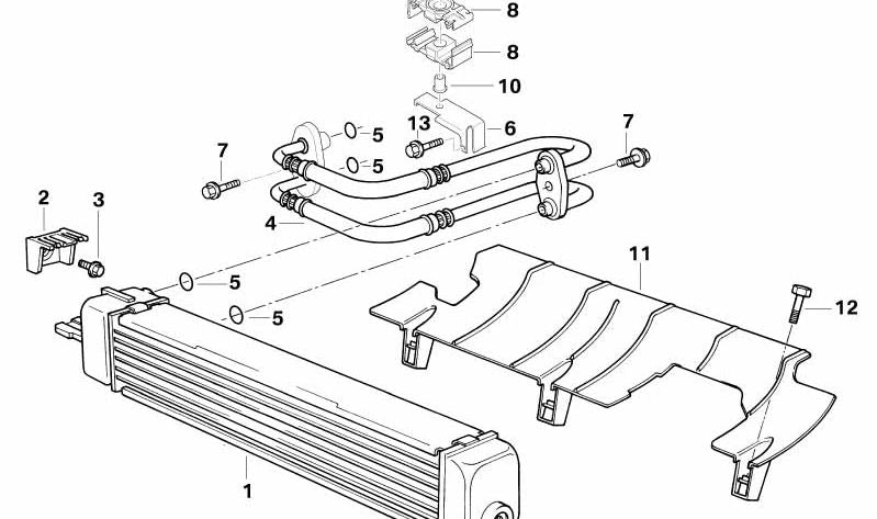 Conducción de aire para BMW Serie 5, 7, X5, X6 (OEM 17212228449). Original BMW