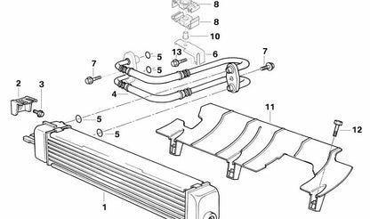 Duto de ar para BMW Série 5, 7, X5, X6 (OEM 17212228449). BMW original