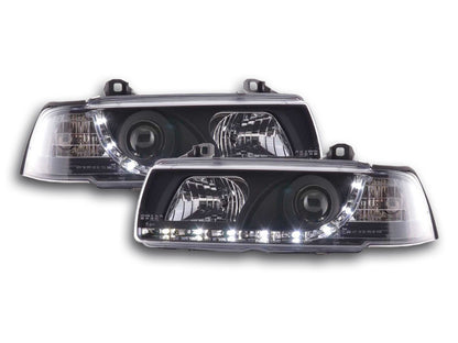 Faro De Luz Diurna Led Drl Look Bmw Serie 3 Limo Tipo E36 92-98 Negro Lights > Headlights