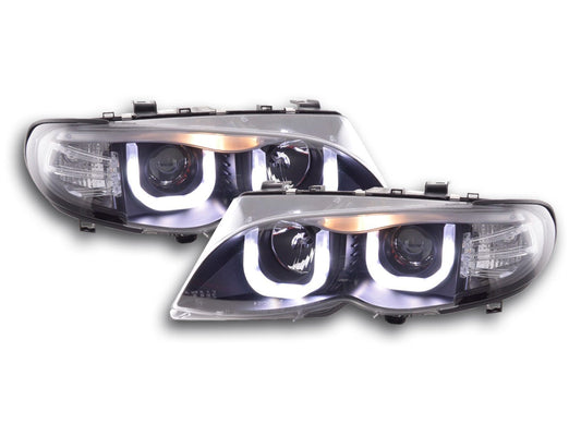 Faros De Ojo Ángel Bmw Serie 3 E46 Limo / Touring 02-05 Negro Para Volante A La Derecha Lights >