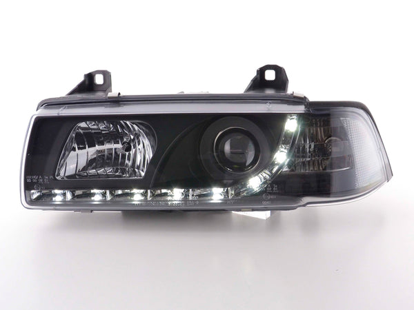 Faros delanteros LED BMW Serie 3 E36 berlina 92-98 negro