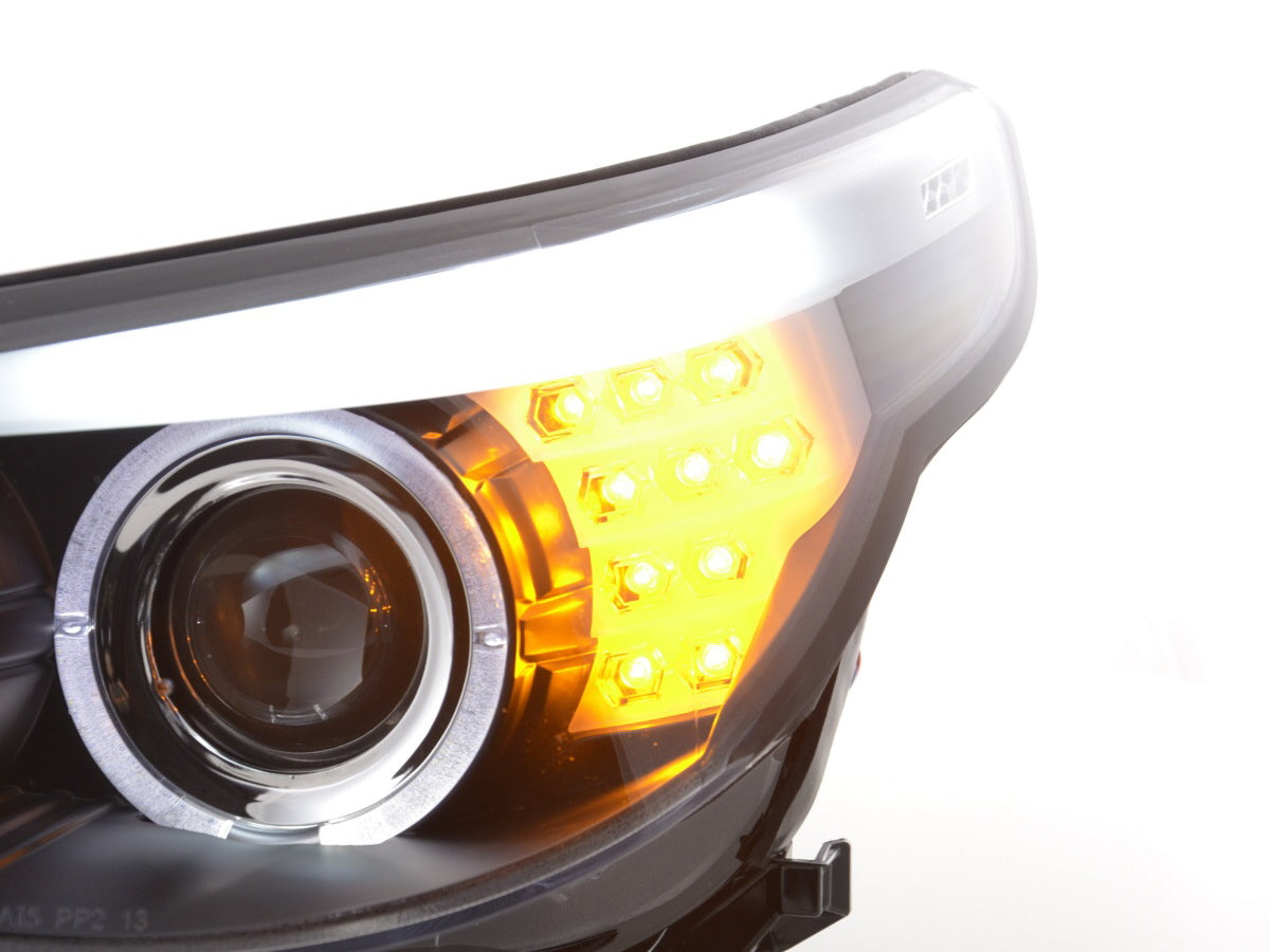 Front Headlights BMW 5 Series E60 / E61 03-07 Black