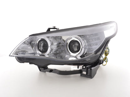 Faros Xenon Angel Eyes Led Bmw Serie 5 E60 / E61 03-04 Cromo Lights > Headlights