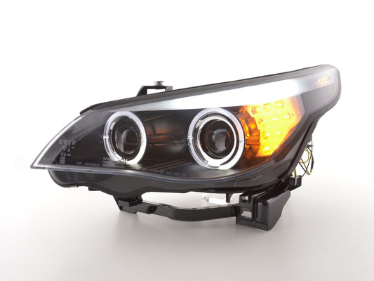 Faros Xenon Ojos De Angel Led Bmw Serie 5 E60/e61 03-04 Negro Lights > Headlights