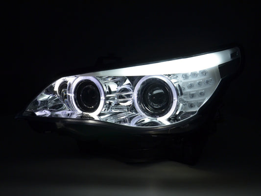 Fronte Fronte Fronte Xenon Angel LED BMW Eyes 5 E60 / E61 05-07 Chrome