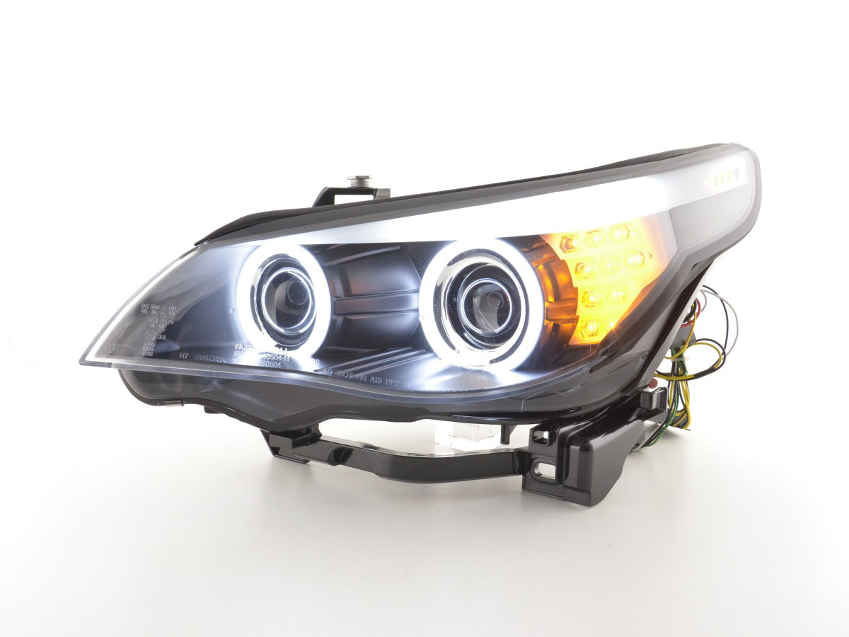 Faros Xenon Ojos De Angel Ccfl Bmw Serie 5 E60 / E61 05-08 Negro Lights > Headlights