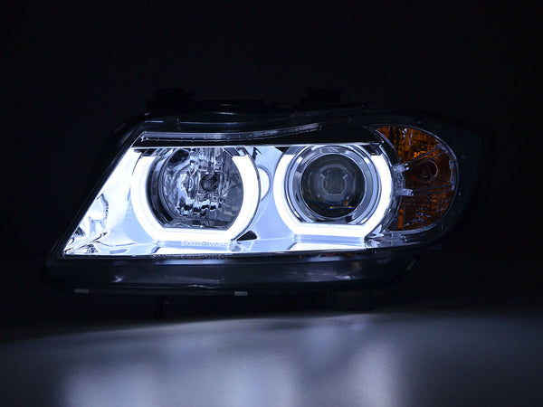 Faros delanteros delanteros Xenón Daylight LED DRL look BMW Serie 3 E90 / E91 05-08 cromado