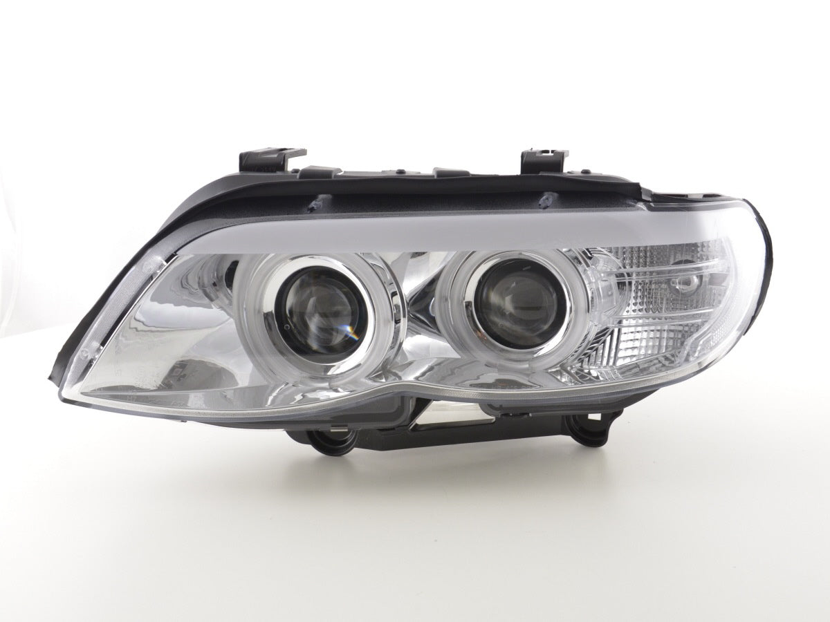 Faros delanteros delanteros Xenon Daylight CCFL DRL look BMW X5 E53 04-06 cromado