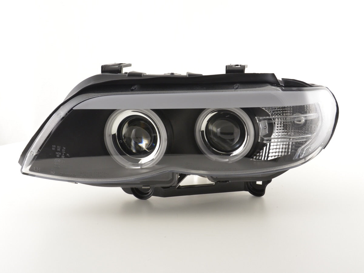 Faros delanteros delanteros Xenon Daylight CCFL DRL look BMW X5 E53 04-06 negro