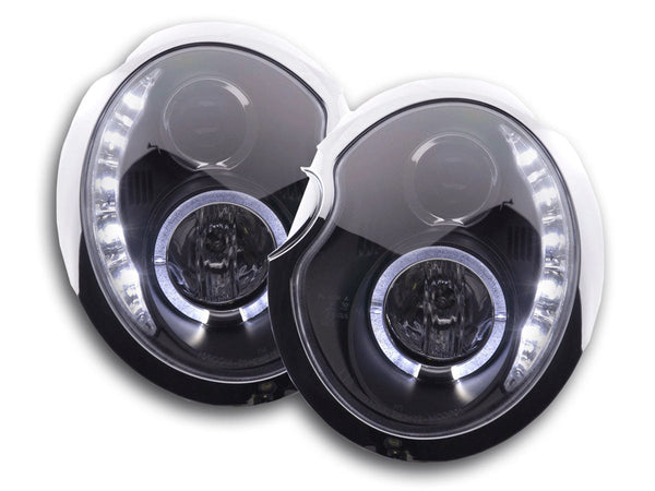 Faros Delanteros Led Drl Look Mini Cooper R50 01-06 Negro Lights > Headlights