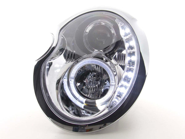 Faros delanteros LED DRL look Mini Cooper R50 01-06 cromados