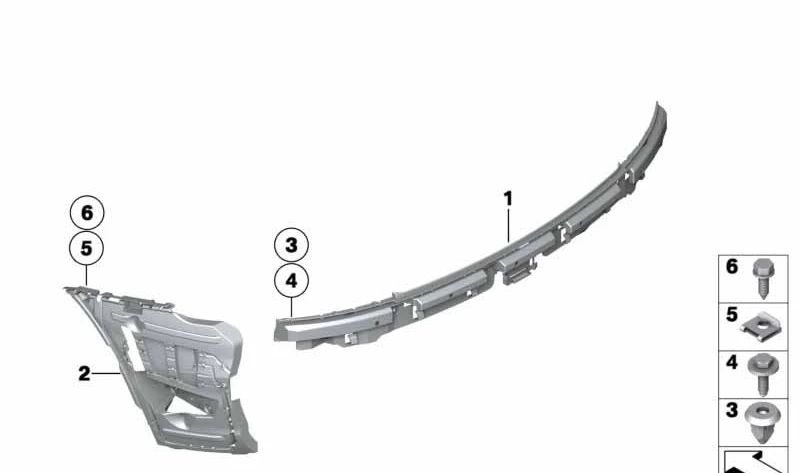 Guida sinistra per Bumper OEM 51127192043 per BMW Z4 E89. BMW originale.