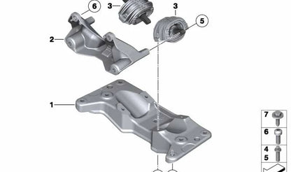 Soporte de transmisión para BMW F07, F10, F11, F18 (OEM 22326781237). Original BMW