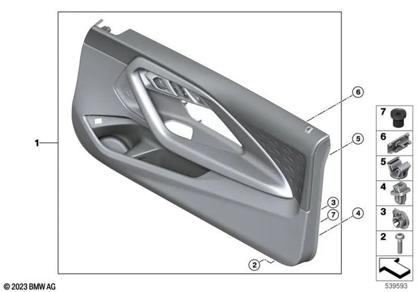 Tope para BMW E88, F20, F21, F22, F23, F45, F46, F87, G42, G87, U06, G22, G23, G26, G82, G83, F91, F92, F93, G14, G15, G16, F48, F49, F39, G09, Mini F54, F60 (OEM 51437217734). Original BMW