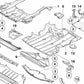 Revestimiento del Subsuelo Parte Central Delantera para BMW Serie 1 E81, E87, E88, Serie 3 E90, E91 (OEM 51757127359). Original BMW