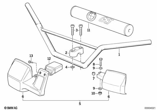 Protector de manos negro derecho para BMW (OEM 71609062049). Original BMW.