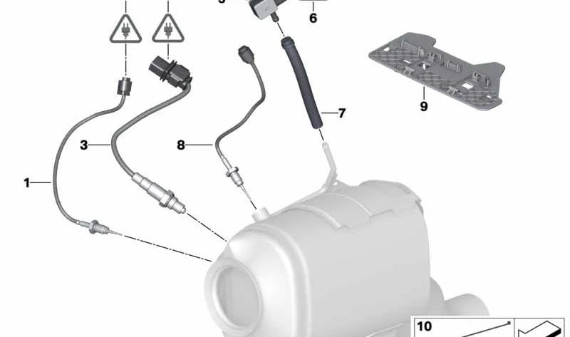 Manguera para BMW Serie 3 E90, E91, E92, E93, Serie 5 E60N, E61N, Serie 6 E63N, E64N, X5 E70, X6 E71 (OEM 13628508645). Original BMW