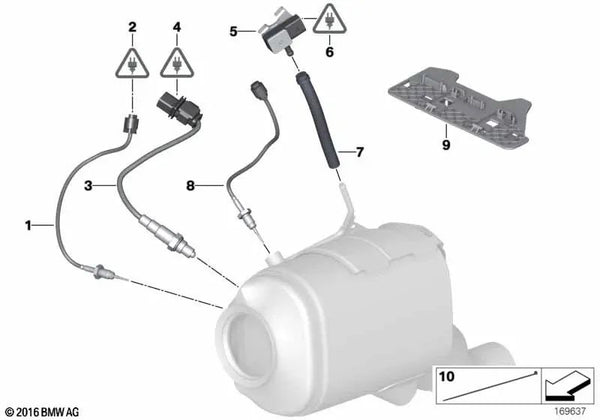 Tubo para BMW E90, E90N, E91, E91N, E92 (OEM 13627801053). Original BMW