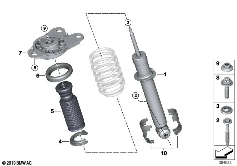 Rechte Halterung für BMW i3 I01, I01N (OEM 33506852228). Original BMW.