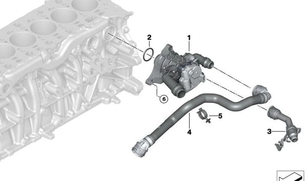 Módulo de gestión térmica OEM 11539468426 para BMW G20, G21, G22, G23, G26, G60, G70, G45, G05, G18, G06, G07, G09. Original BMW.