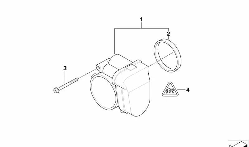 Cuerpo de mariposa OEM 13541435959 para BMW E39, E38, E53, E52. Original BMW.