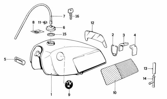 Abrazadera de manguera para BMW (OEM 16111242783). Original BMW