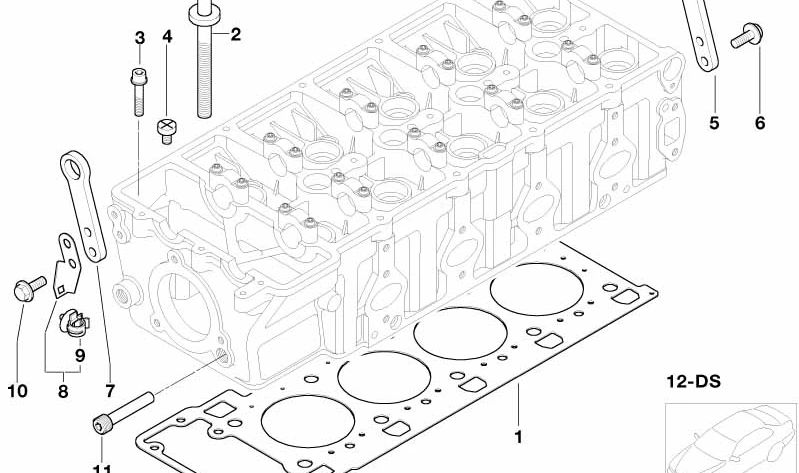 Junta de culata OEM 11127788652 para BMW E38, E65, E66. Original BMW.