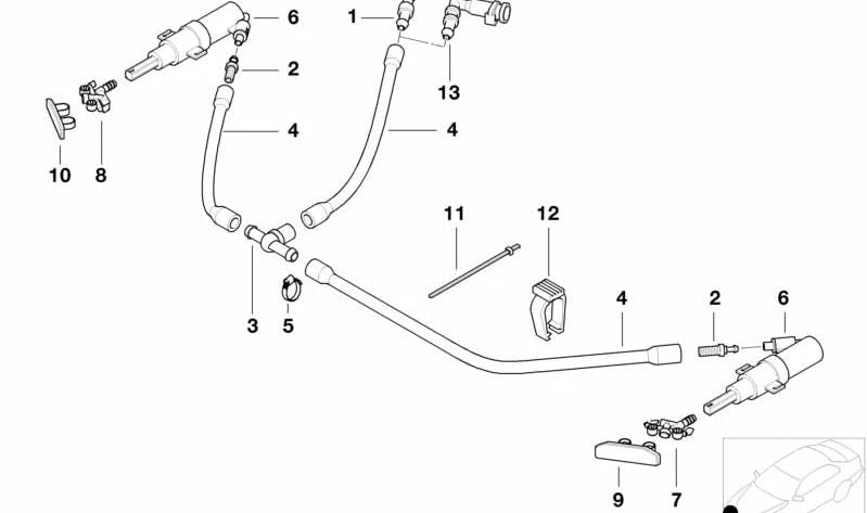 Abrazadera de manguera OEM 16131179065 para BMW E36, E46, E34, E32, E38, E31, E83, E53, Z3, E52. Original BMW.