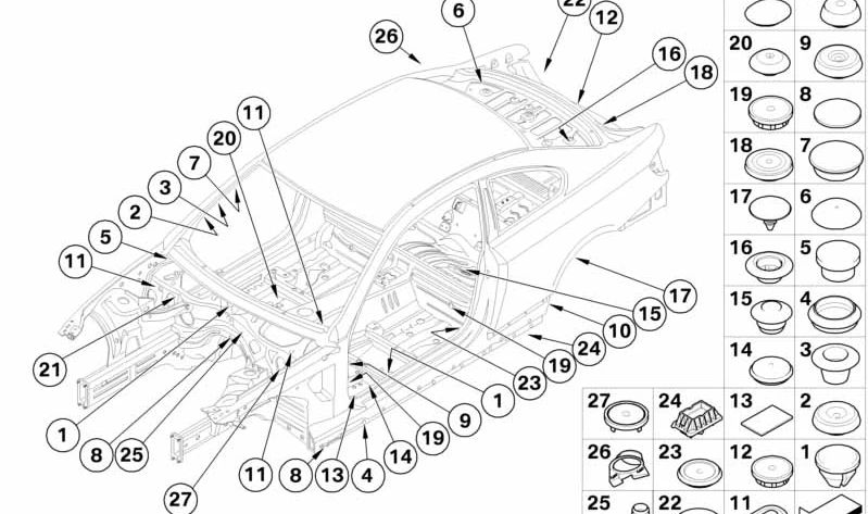 Soporte de elevador para BMW Serie 3 E92, E92N (OEM 51717164761). Original BMW.