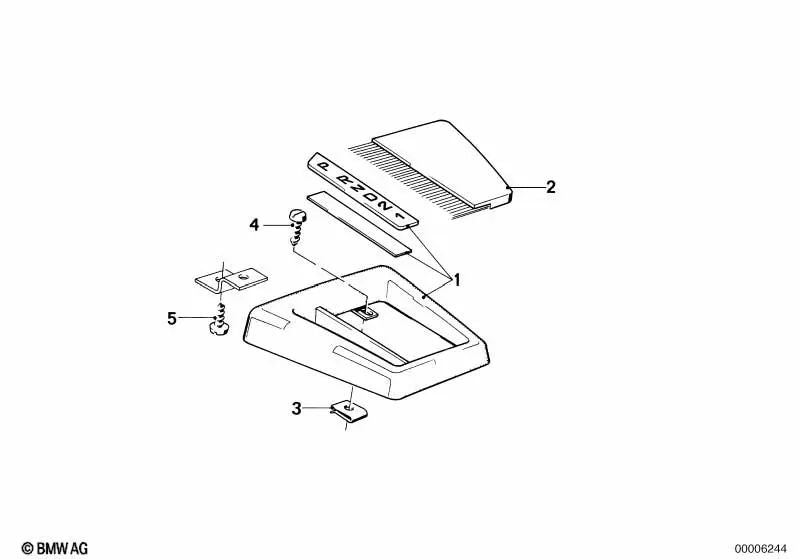 Blende Vorwahlhebel para BMW Serie 3 E30 (OEM 51161934996). Original BMW