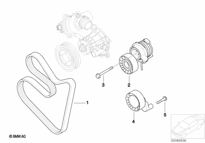 Vis hexagonale avec laveuse pour BMW E81, E82, E87, E87N, E88, G87, E36, E46, E90, E91, E92, E93, G80, G81 6, F12, F13, E38, E65, E66, F01, F02, F04, E84, E83, E53, E70, F15, F85, E71, F16, E85, E