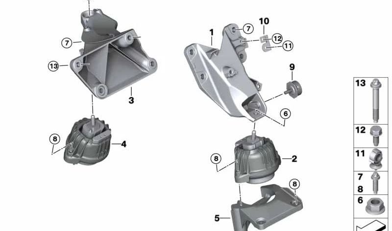 Amortiguador de vibraciones OEM 22116770548 para BMW E81, E82, E87, E88, E90, E91, E92, E93, E89. Original BMW.