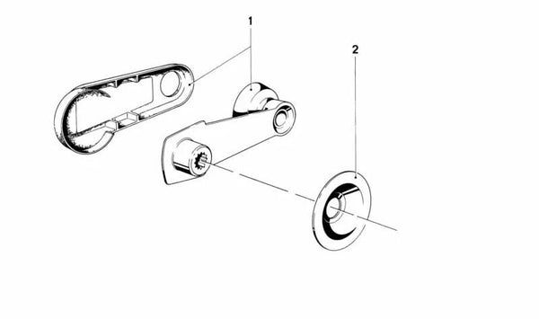 Manivela de Ventana para BMW Serie 5 E12, E28, Serie 7 E23 (OEM 51321875839). Original BMW