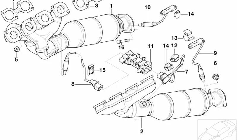 Junta sin amianto OEM 11627505789 para BMW (E34, E39, E60, E61, E63, E64, E32, E38, E65, E66, E31, E53, E70, E52). Original BMW.