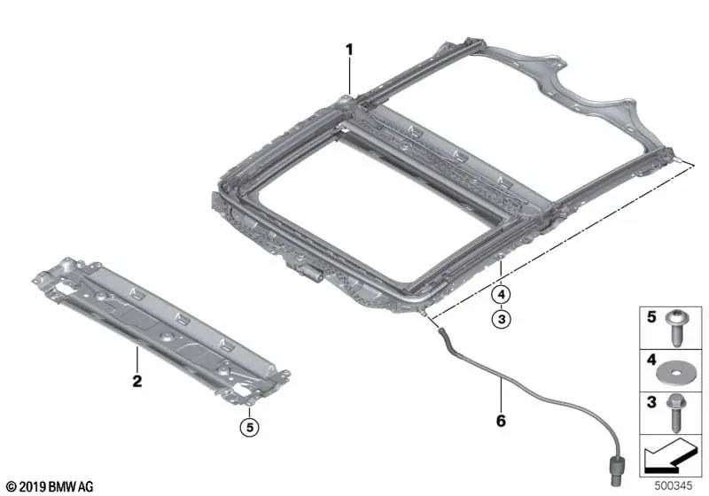 Tubo de drenaje delantero para BMW Serie 5 F90, G30, Serie 7 G11N, G12, G12N (OEM 54107348404). Original BMW.