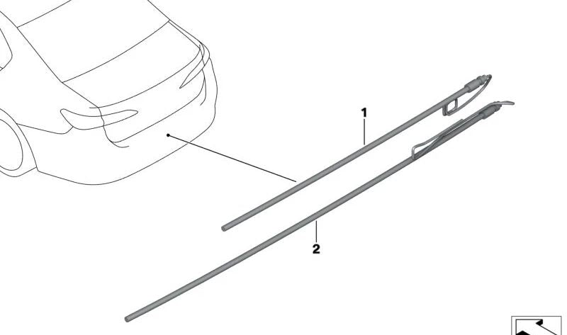 Sensor de apertura de maletero para BMW Serie 7 G70 (OEM 61355A2ABF9). Original BMW