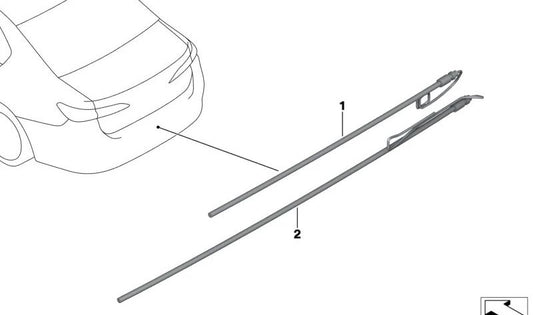 Trunk opening sensor for BMW 7 Series G70 (OEM 61355A2ABF9). Original BMW