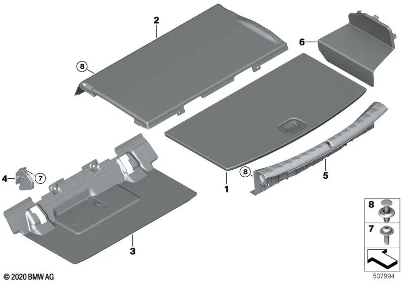 Tornillo para BMW G20, G30, G38, G11, G12, F15, F85, F16, F86 (OEM 51719908610). Original BMW