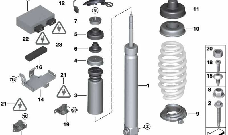 Módulo de control suspensión EDC-K OEM 37147840414 para BMW E90, E92, E93, E60, E61, E63, E64, E65, E66. Original BMW.